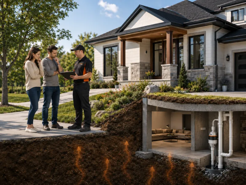 signs you need radon mitigation home inspection cutaway basement